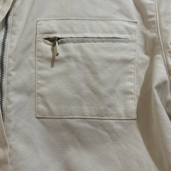 Lauren Ralph Lauren ivory colored long sleeved jacket with front zipper. Size M - Picture 5 of 9